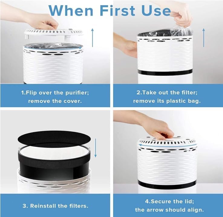 LV - H132 Replacement Filter - Step-by-step guide for first use of Levoit air purifier