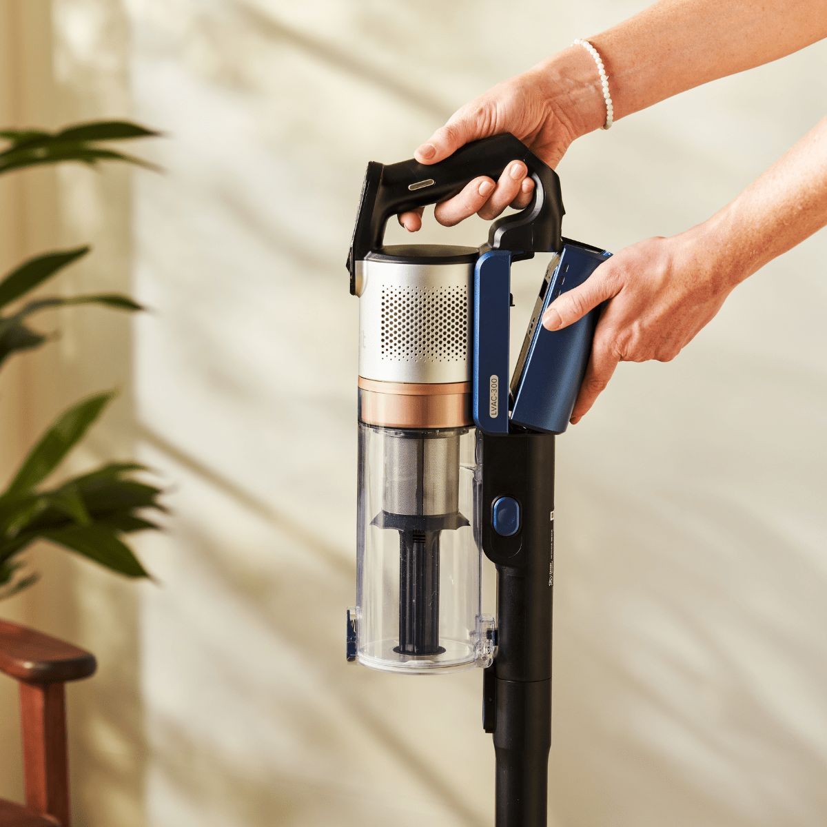 Levoit LVAC-300 Cordless Stick Vacuum removable battery. Rechargeable battery pack for vacuum.