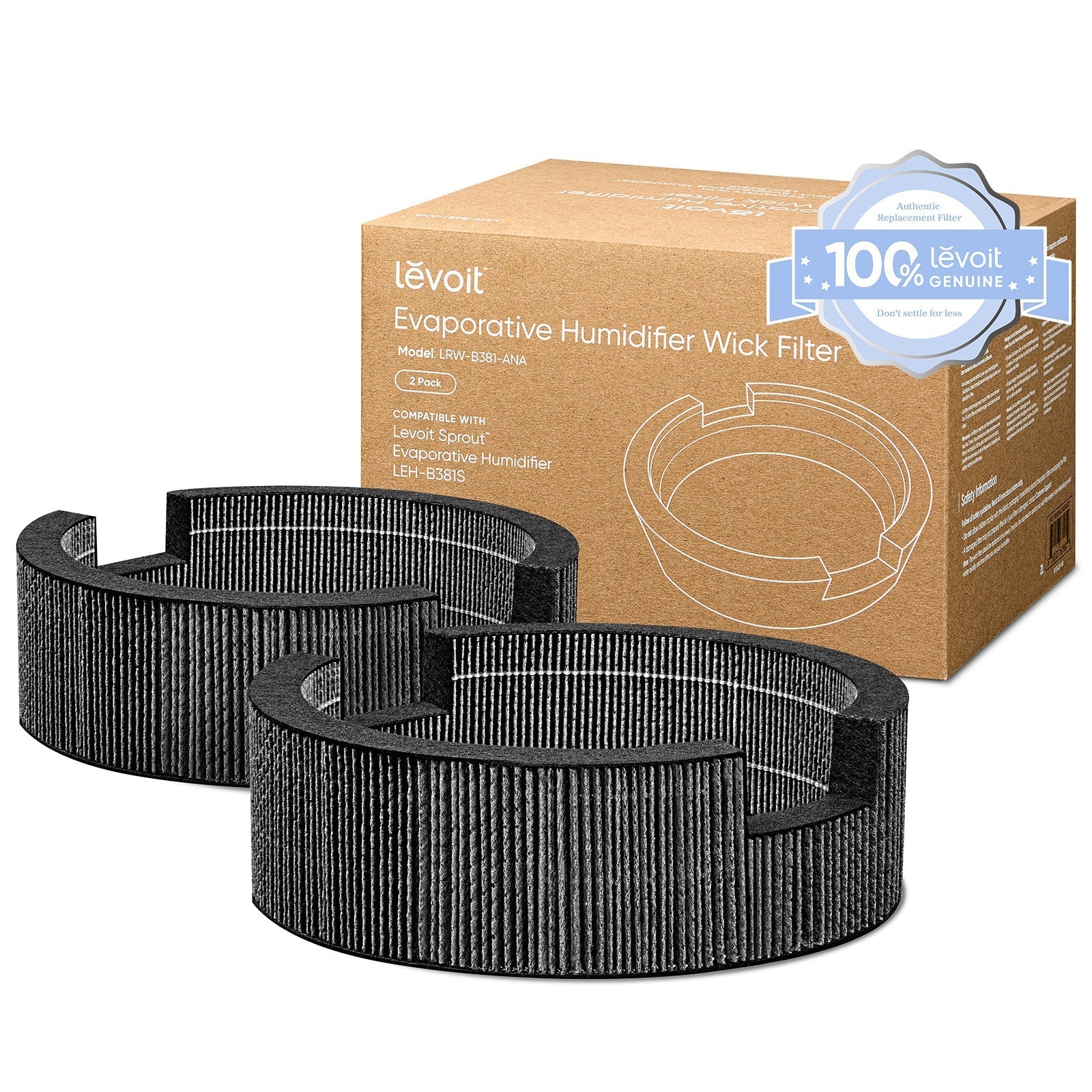 Levoit 2-Pack Genuine Wick Filters for Sprout Evaporative Humidifier