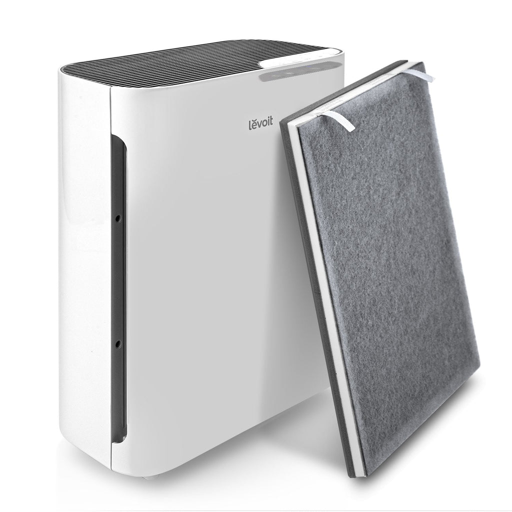 Levoit Vital 100 Air Purifier with removable filter, showing easy filter replacement.