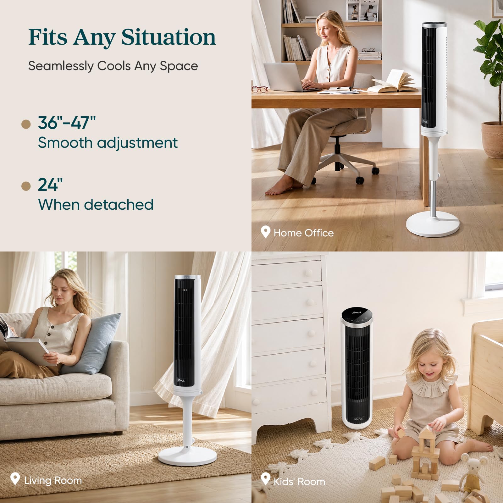 Levoit Windi Lift Smart Standing Fan - Levoit