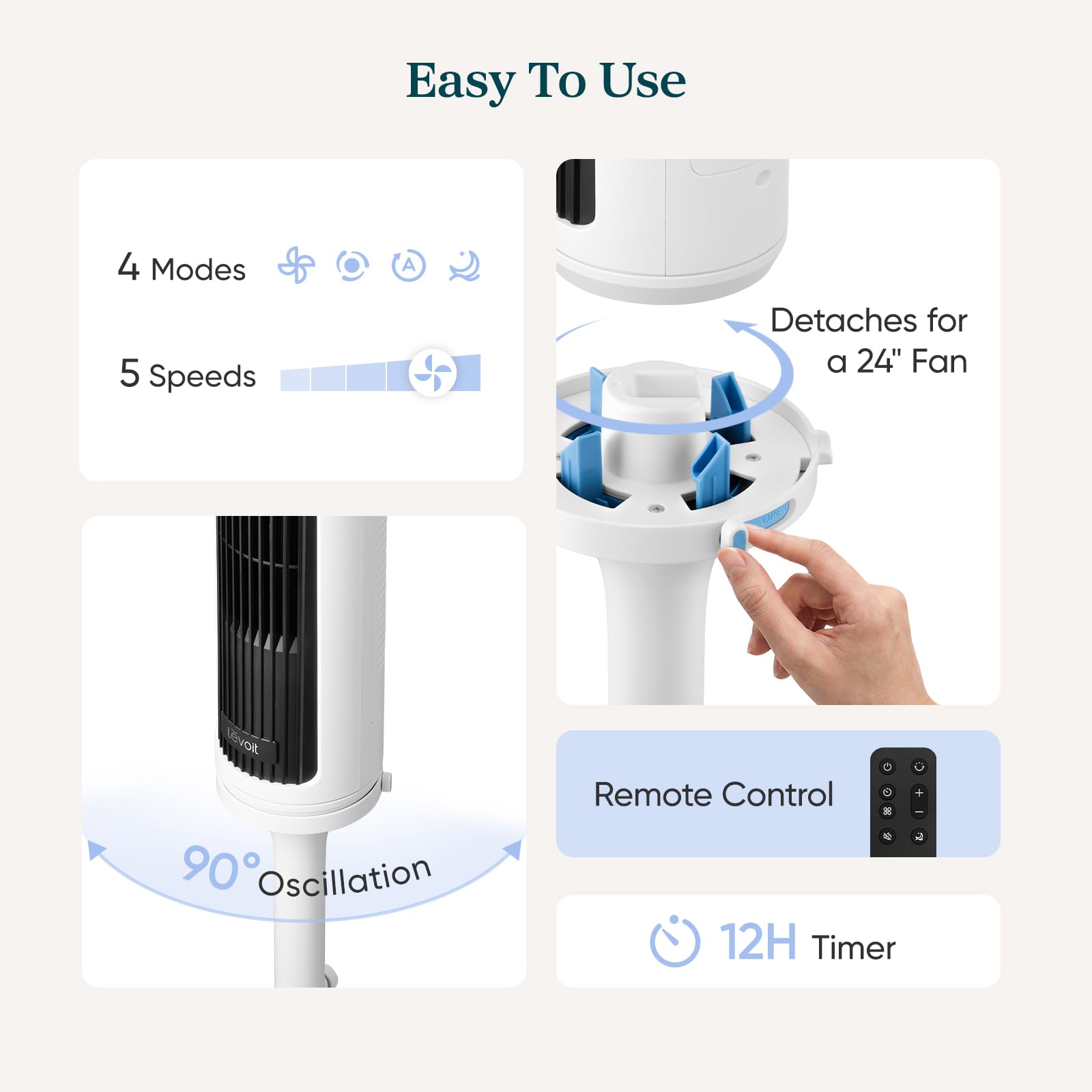 Levoit Windi Lift Smart Standing Fan - Levoit