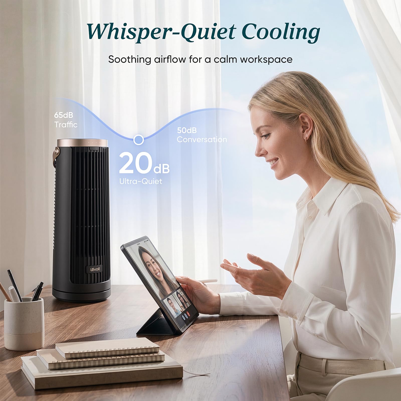 Levoit Windi Mini Pro Portable Desk Tower Fan - Levoit