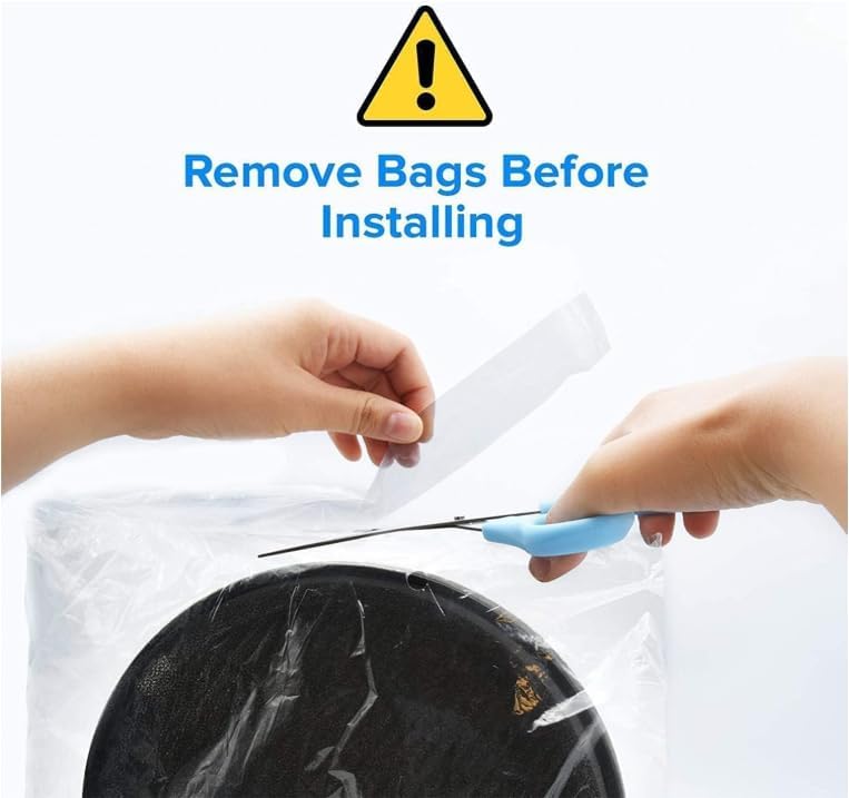 LV - H132 Replacement Filter - Levoit: Remove Bags Before Installing