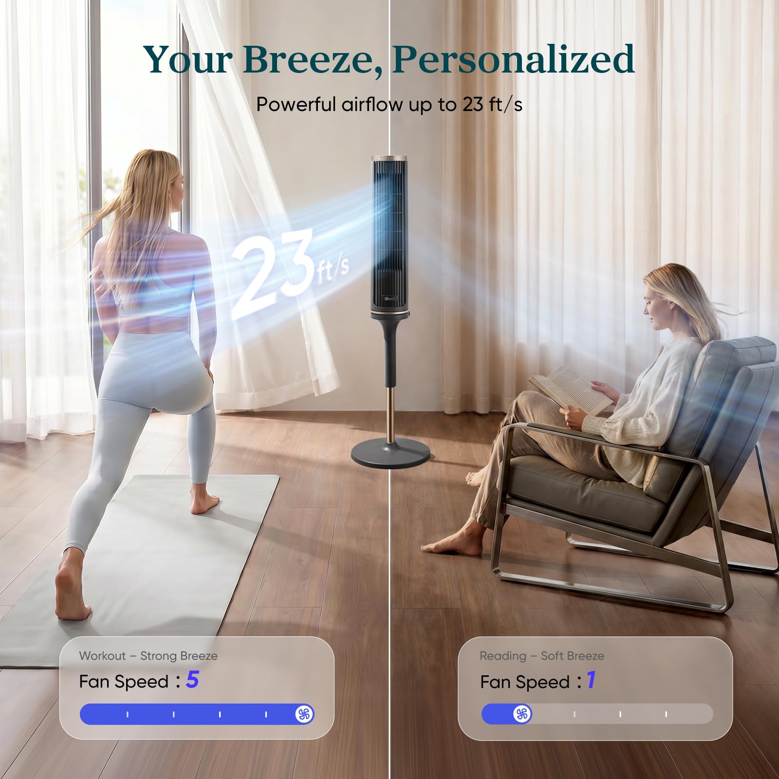 LEVOIT Windi Lift Smart Tower Fan - Levoit