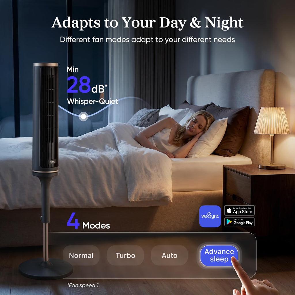 LEVOIT Windi Lift Smart Tower Fan - Levoit