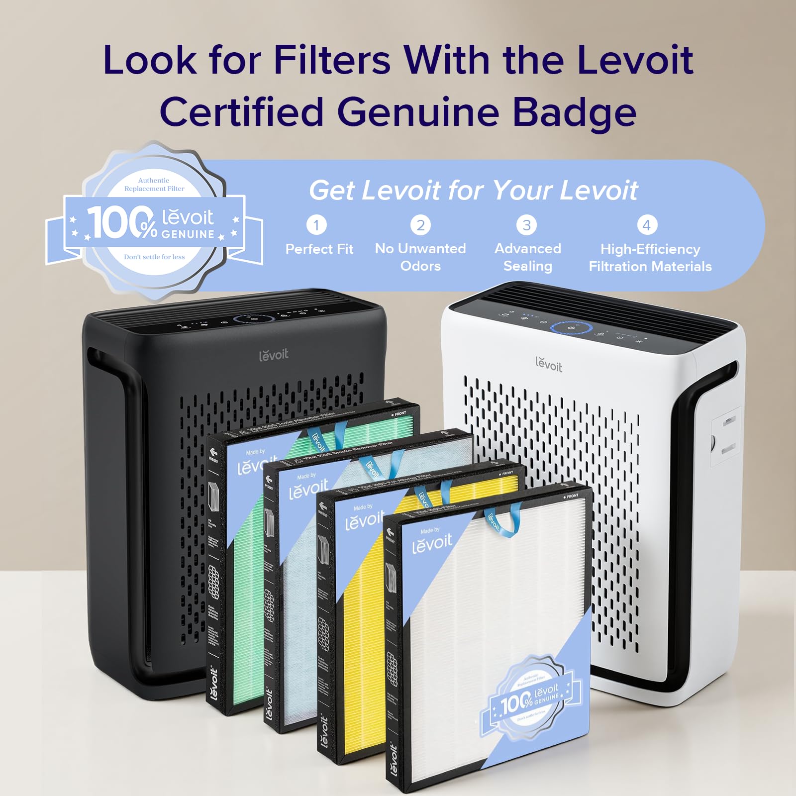 Levoit Vital 100S-P Smart Air Purifier Black - Levoit