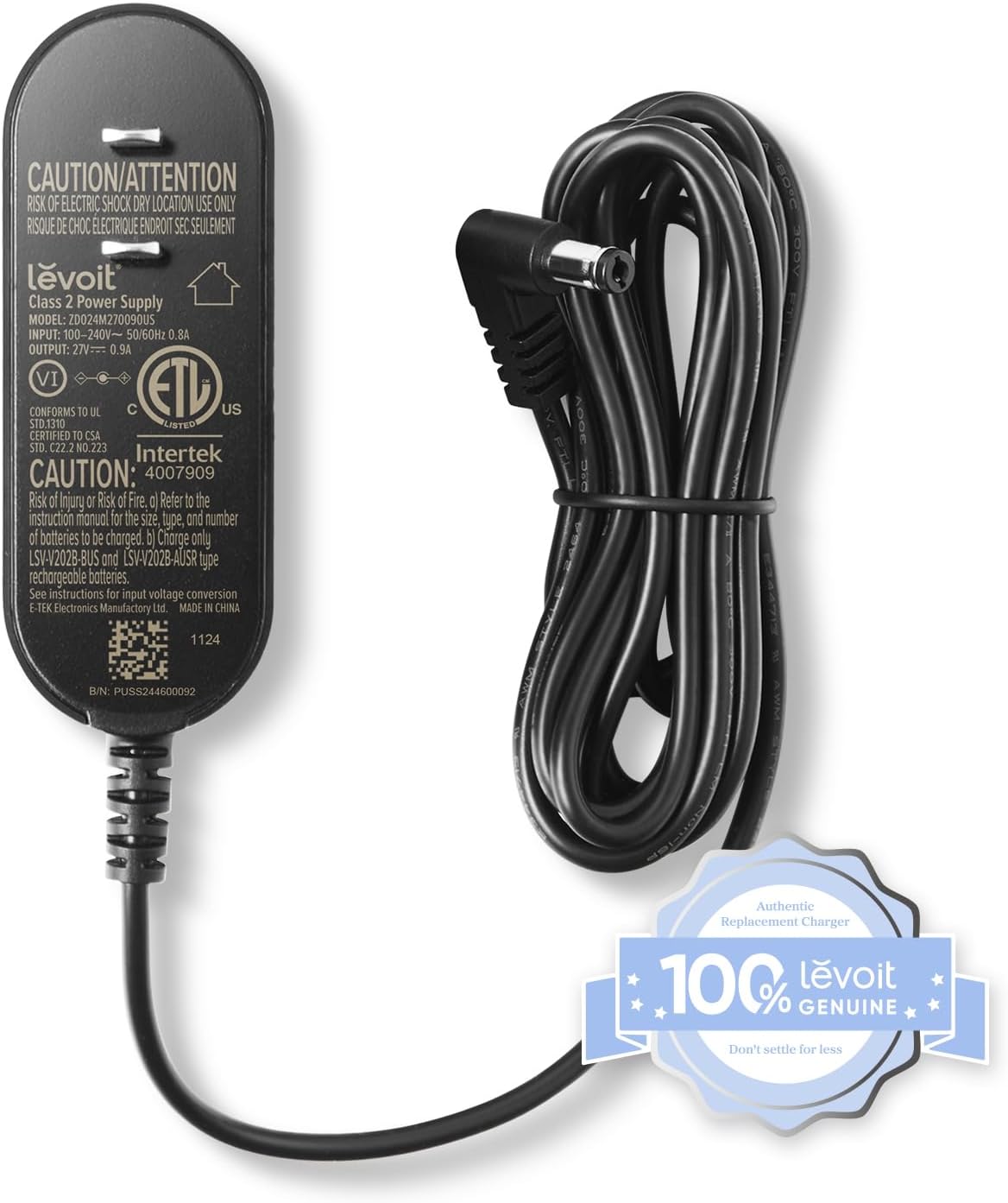 Levoit LVAC - 300 Cordless Vacuum Official Charger - Levoit