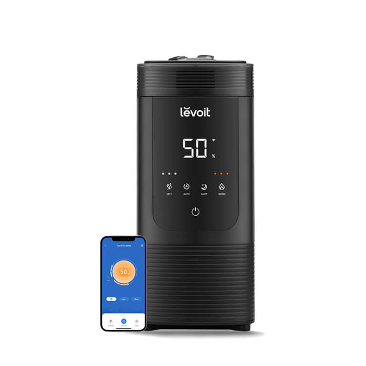 Levoit Smart Humidifier with warm mist, app control, and auto mode for enhanced room humidity