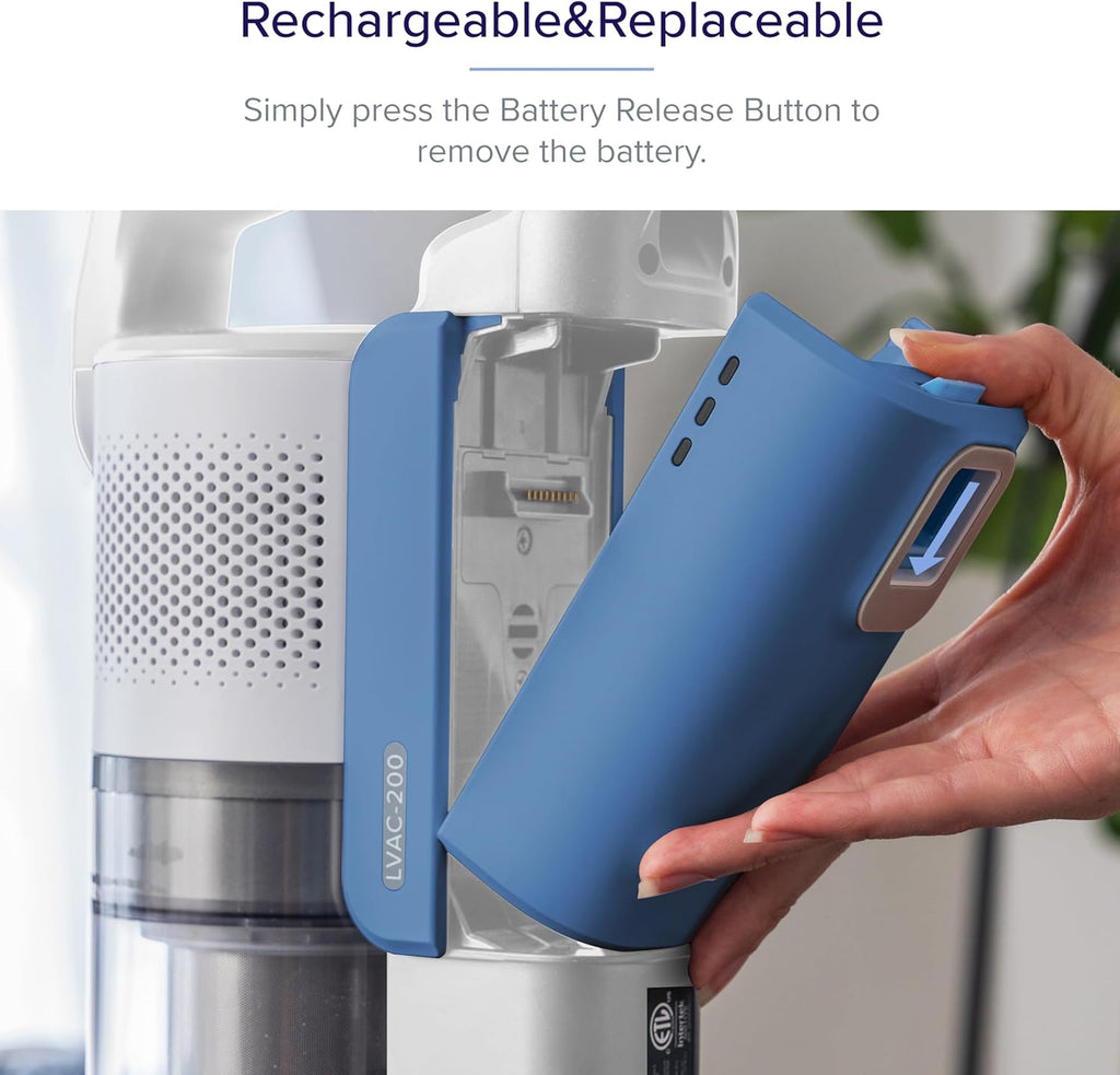 Levoit LVAC-200 Cordless Vacuum Replacement Battery (Blue) - Levoit