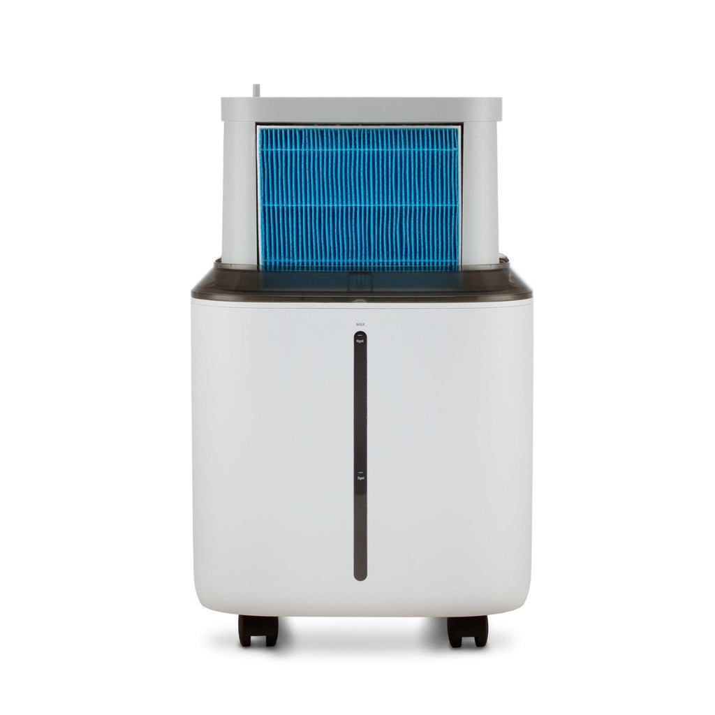 Levoit Superior 6000S Smart Evaporative Humidifier with visible blue wick filter, showcasing the air filtration system