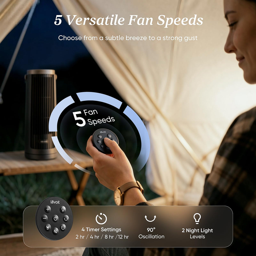 Levoit Windi Mini Pro Portable Desk Tower Fan - Levoit