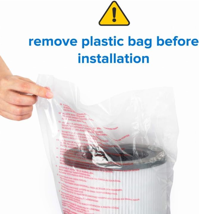 Levoit Vista 200 Air Purifier Replacement Filter-remove plastic bag before installation